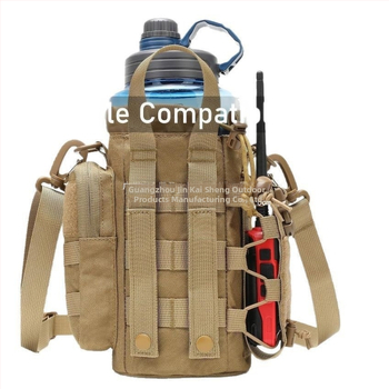 Taktikaline käekott veepudelikoti jaoks, reguleeritava õlarihmaga Oxfordi riidest kott, isoleeritud, veekindel ja kulumiskindel veepudelikott