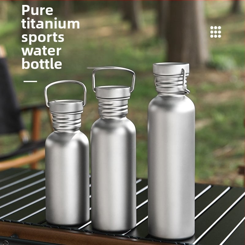 Titano puodelis lauko gryno titano sportinis vandens butelis kempingui dviračių vandens butelis kelioninis metalinis geriamasis indas nešiojamas vandens puodelis titano puodelis