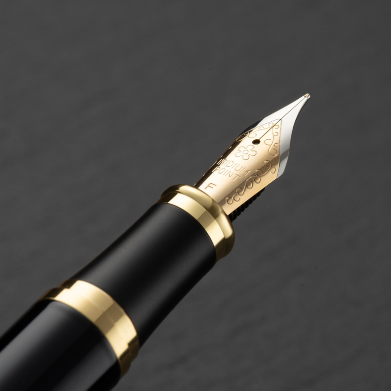 Täismetallist tugeva puudutusega nr 35 kahevärviline erksa otsaga täitesulepea täiskasvanutele mõeldud kalligraafia harjutustindikotis tindipliiats trükitud logoga