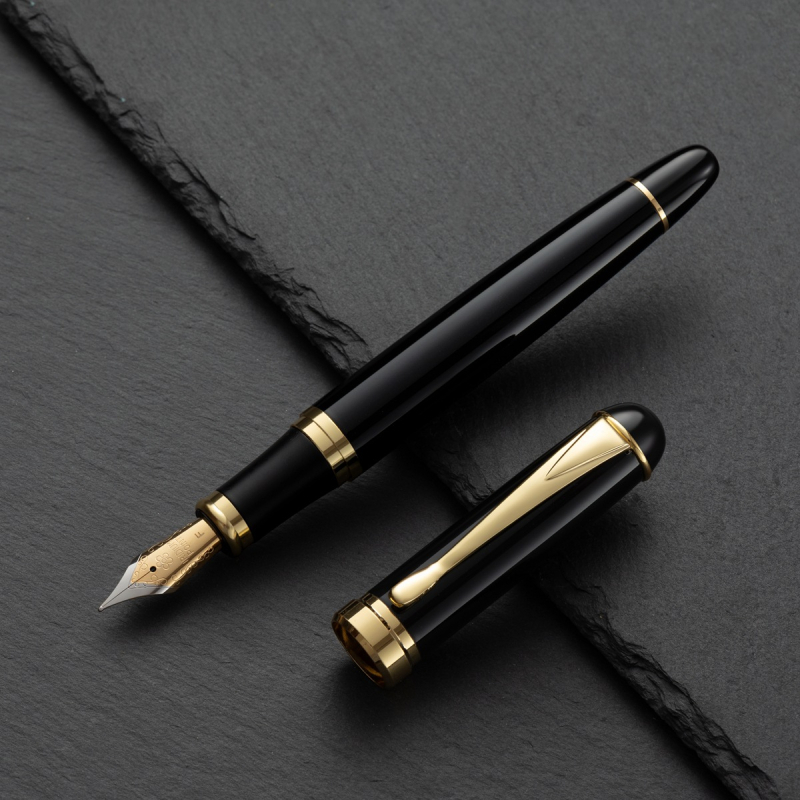 Täismetallist tugeva puudutusega nr 35 kahevärviline erksa otsaga täitesulepea täiskasvanutele mõeldud kalligraafia harjutustindikotis tindipliiats trükitud logoga