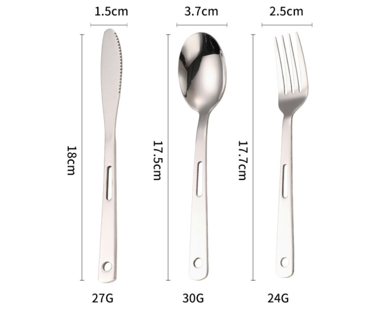 „Amazon“ nerūdijančio plieno stalo įrankiai lauko kelionėms, stovyklavimui, iškylai, kepsninei, lėkštėms, peiliams, šakutėms ir šaukštams, tinka nešiojamam laikymo krepšiui