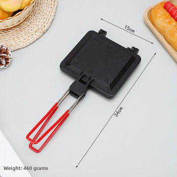 Jaapani stiilis võileivaküpsetusklamber eemaldatav kokkupandav kahepoolne leiva röstsaia vorm välistingimustes kasutatav gaasiga kahepoolne praepann hulgimüük