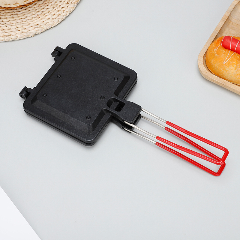 Jaapani stiilis võileivaküpsetusklamber eemaldatav kokkupandav kahepoolne leiva röstsaia vorm välistingimustes kasutatav gaasiga kahepoolne praepann hulgimüük