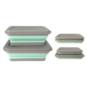 Многофункционална преносима сгъваема купа с два комплекта, кутия за обяд за пътуване, пикник, домашен офис, детска купа