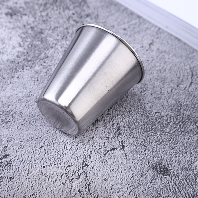 Piiriülene tarne 70ml lihviv roostevabast terasest valge veini klaas Amazonist, kuummüük, kaasaskantav välistingimustes kasutatav telkimiseks mõeldud metallist veeklaas