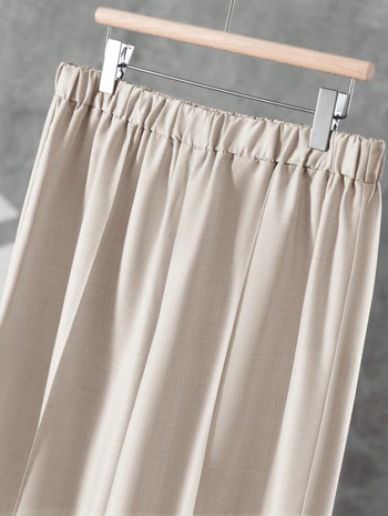 Σετ δύο τεμαχίων Cross-Border Supply από γυναικεία μακρυμάνικα τοπ και παντελόνια με δετά κορδόνια, casual, μονόχρωμο, φθινόπωρο