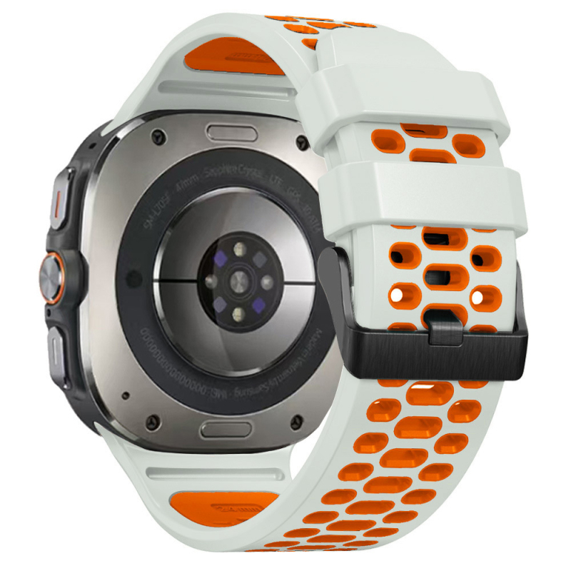 Samsungi kella ülimalt hingavale kahevärvilisele silikoonrihmale, watch7 ultra sportrihmale (47 mm)