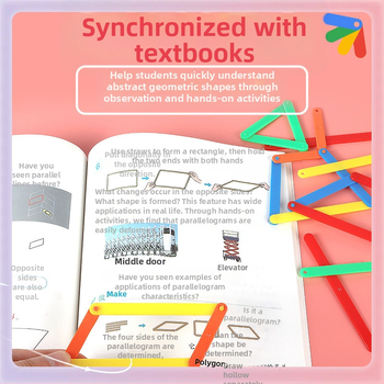 1. Λωρίδες σύνδεσης πολυγώνων Snap, κινητό πλαίσιο παραλληλογράμμου, τριγωνικά γραφικά σχέσεων τριών όψεων, διδασκαλία σύνδεσης