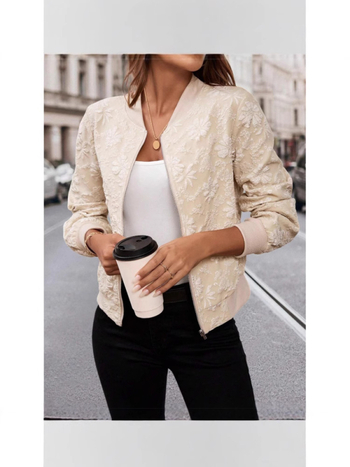 Γυναικείο κοντό παλτό σε στυλ Chanel, άνοιξη και φθινόπωρο 2024, νέα άφιξη, μικρό στυλ, δυτικό στυλ, μπέιζμπολ, casual, all-match jacket top