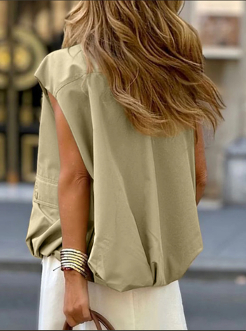 2025. aasta Euroopa ja Ameerika Amazoni uued piiriülesed moerõivad naistele, ümara kaelusega lukuga vest, lühike esiosa ja pikad voldid tagaosas