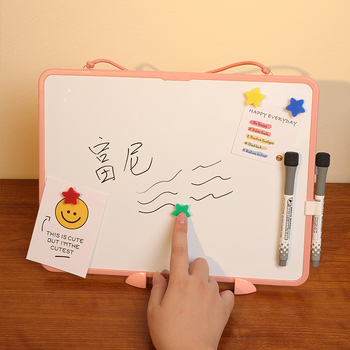 Funi Teaching Writing Board Διαγράψιμος Πίνακας Γραφής Παιδικός Οικιακός Λευκός Πίνακας Διπλής Όψης Μαγνητικός Κρεμαστός Επιτραπέζιος Μικρός Λευκός Πίνακας
