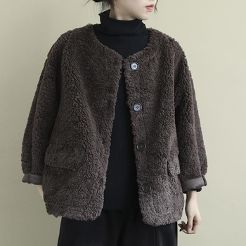 Γυναικείο παλτό από μαλλί προβάτου σε δυτικό στιλ, μοντέρνα εμφάνιση, γυναικείο τοπ με μακριά μανίκια, για μεγάλα μεγέθη, σε all-match στυλ, για άνδρες και γυναίκες.