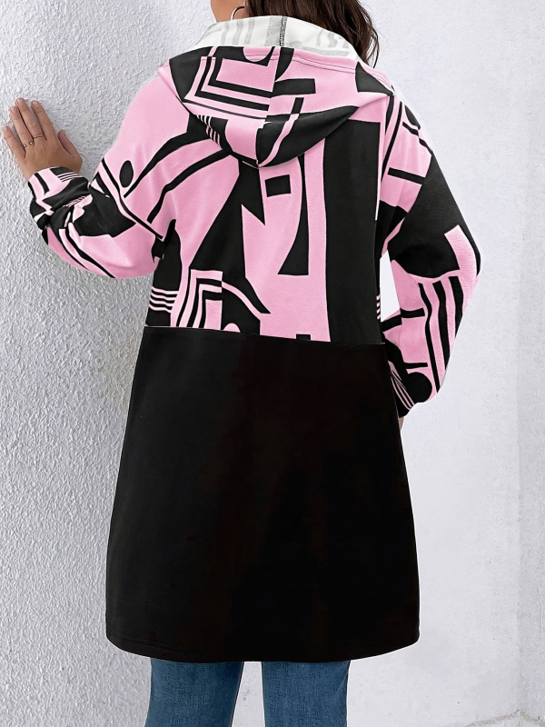 Jachetă groasă elegantă casuală pentru femei transfrontaliere din Europa și America de la Amazon - cu mânecă lungă, fermoar în față și buzunar