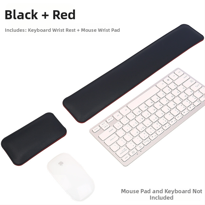 Piiriülene ühevärviline lihtne nahast hiirematt, eriti suur pehme randmetugi, klaviatuuri käetugi, arvutilauamatt, partii