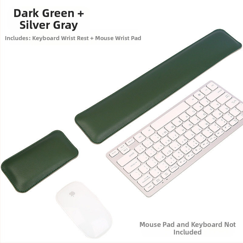 Piiriülene ühevärviline lihtne nahast hiirematt, eriti suur pehme randmetugi, klaviatuuri käetugi, arvutilauamatt, partii