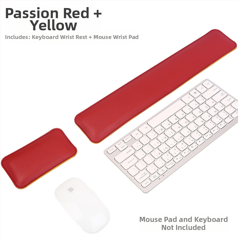 Piiriülene ühevärviline lihtne nahast hiirematt, eriti suur pehme randmetugi, klaviatuuri käetugi, arvutilauamatt, partii