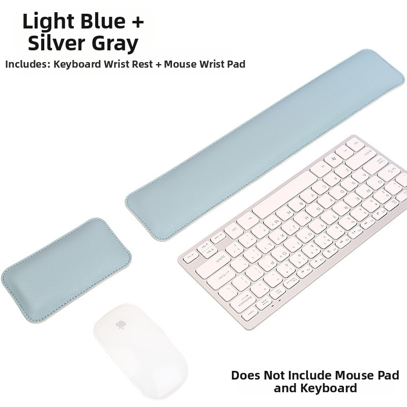 Piiriülene ühevärviline lihtne nahast hiirematt, eriti suur pehme randmetugi, klaviatuuri käetugi, arvutilauamatt, partii