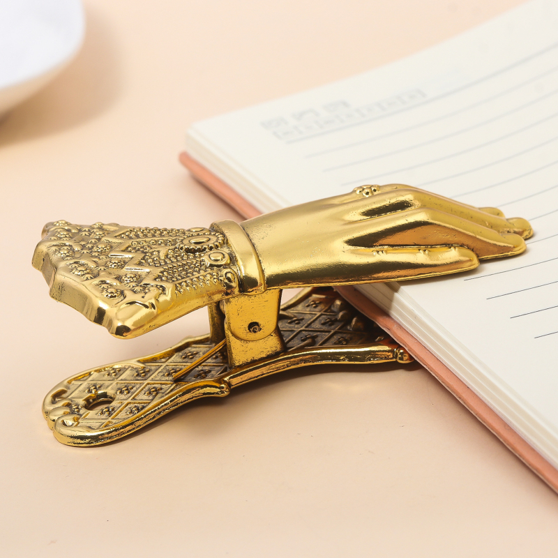 Damos rankos metalinis vadovėlio segtukas, prancūziškas vintažinis fiksuotas segtukas, žymeklio formos užrašas, kūrybingas švytuoklinis laiškų segtukas