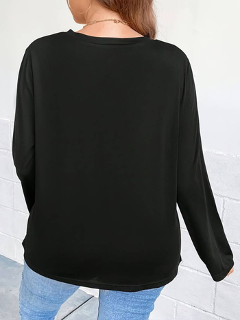 Γυναικείο μπλουζάκι 2024 για γυναίκες, σε εύχρηστο, άνετο και λεπτό τελείωμα, για μεγάλα μεγέθη, σε διάφορα χρώματα, για το φθινόπωρο και τον χειμώνα.