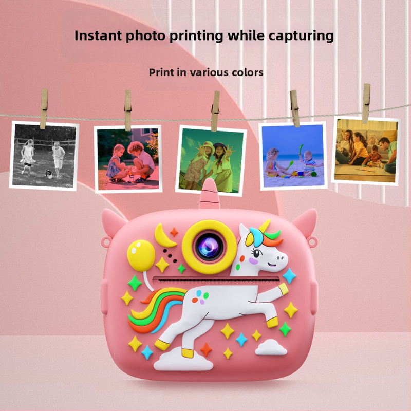Персонализируема детска камера за печат с двойна камера, играчка, камера за моментални снимки, цифрова камера CCD, преносима с двоен обектив