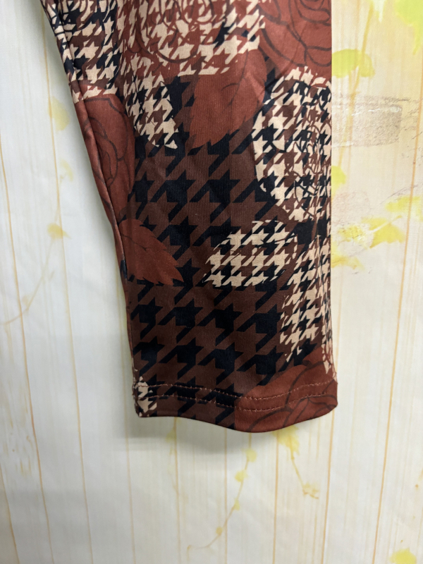 Дамски топ с дълъг ръкав Amazon Independent Station Explosions, есен и зима, нова модна блуза с дълъг ръкав и V-образно деколте, щампована, за жени