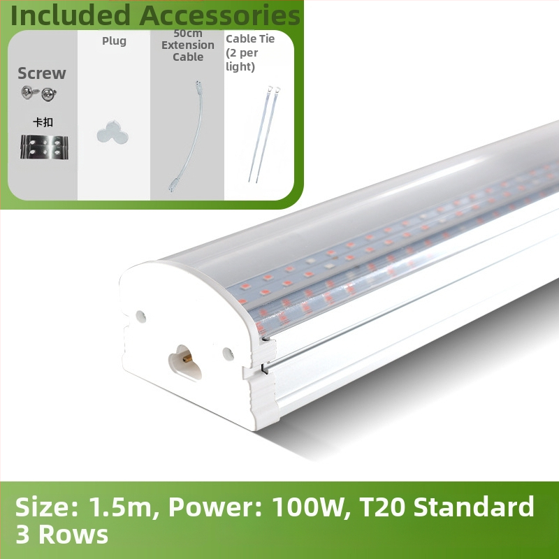 Augalų lempa T20 viso spektro augimo lempa sukulentų lempa žaliųjų augalų papildoma šviesa LED gėlių augalų augimo lempa