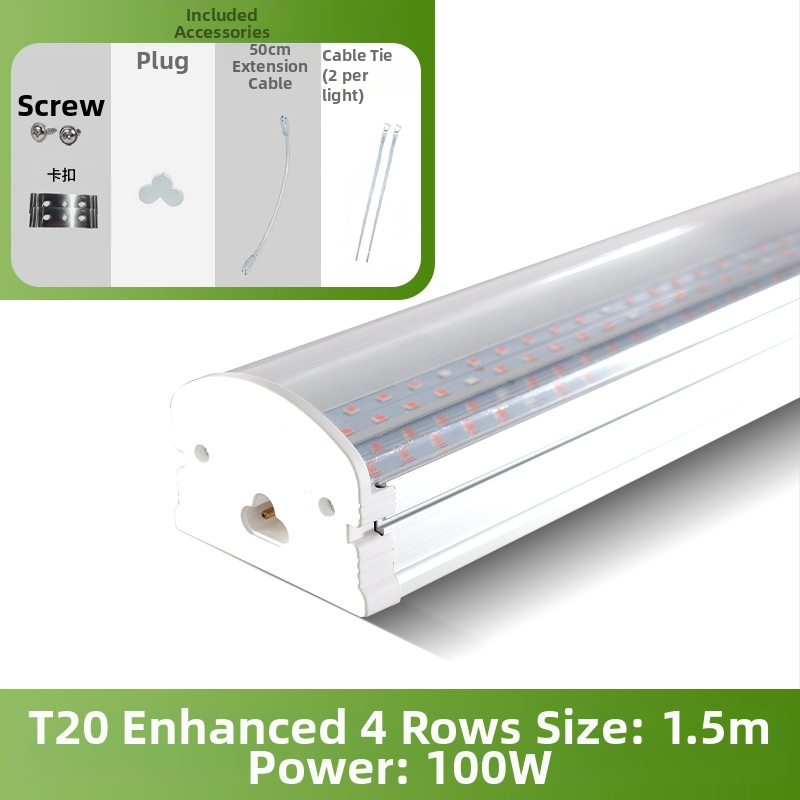 Augalų lempa T20 viso spektro augimo lempa sukulentų lempa žaliųjų augalų papildoma šviesa LED gėlių augalų augimo lempa