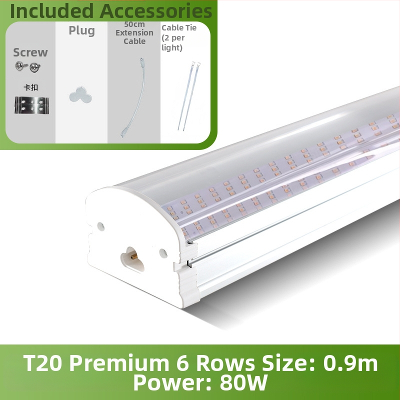 Augalų lempa T20 viso spektro augimo lempa sukulentų lempa žaliųjų augalų papildoma šviesa LED gėlių augalų augimo lempa