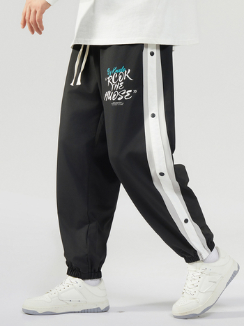 K8278 vastag, plus size lezser nadrág férfi divatos nyomtatott nadrág plus size kövér fickó sportmelltartó nadrág