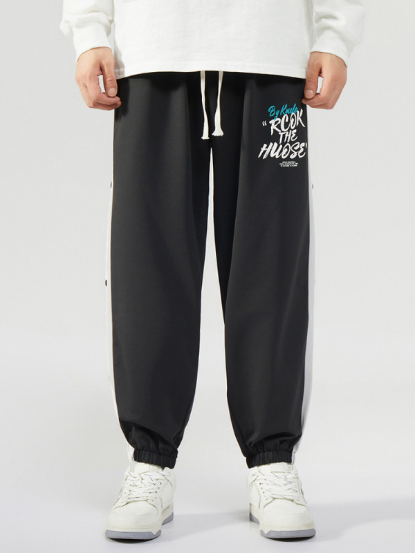 K8278 vastag, plus size lezser nadrág férfi divatos nyomtatott nadrág plus size kövér fickó sportmelltartó nadrág