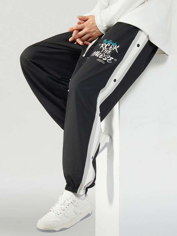 K8278 vastag, plus size lezser nadrág férfi divatos nyomtatott nadrág plus size kövér fickó sportmelltartó nadrág