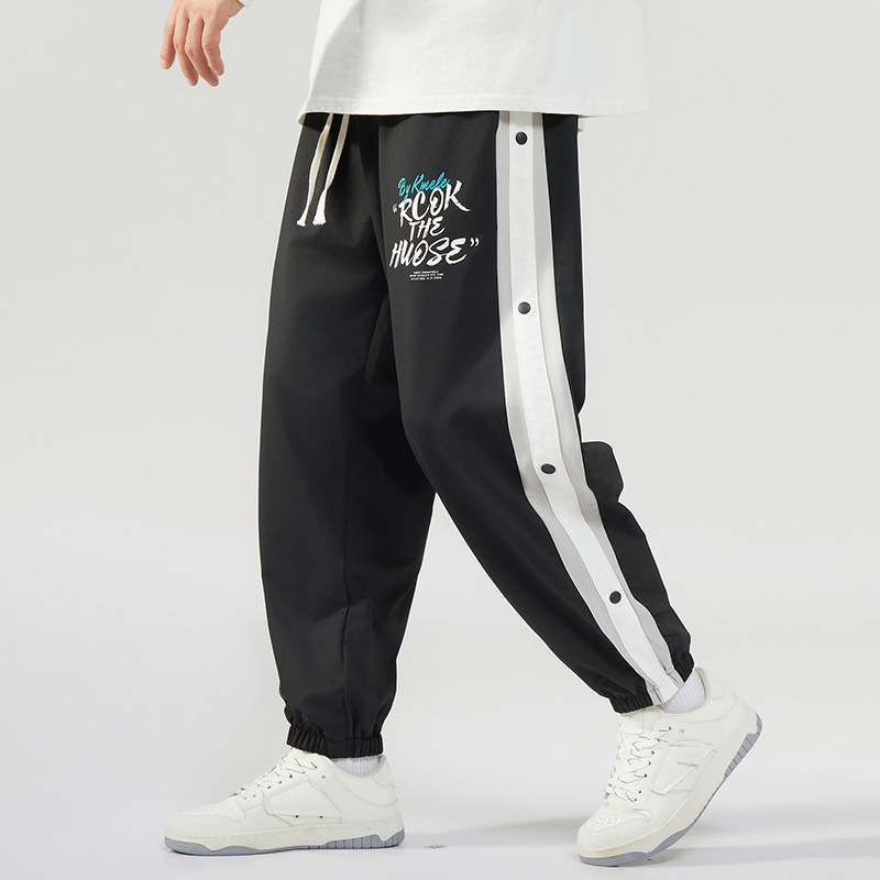 K8278 vastag, plus size lezser nadrág férfi divatos nyomtatott nadrág plus size kövér fickó sportmelltartó nadrág