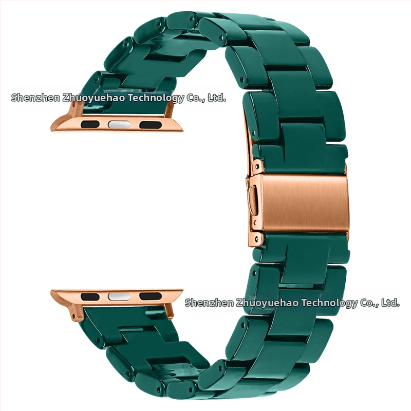 Sobib Apple Watch9 Apple Resin Strap + PC Diamond kahevärviline ümbris iWatch All-In-One komplektile