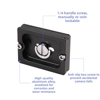 Tehase otseühendusega kaamera kiirkinnitusplaat panoraami/kallutamise kiirkinnitusplaat Klambrihoidik peegelkaamerale alumiiniumsulamist universaalne PU60 kiirkinnitusplaat