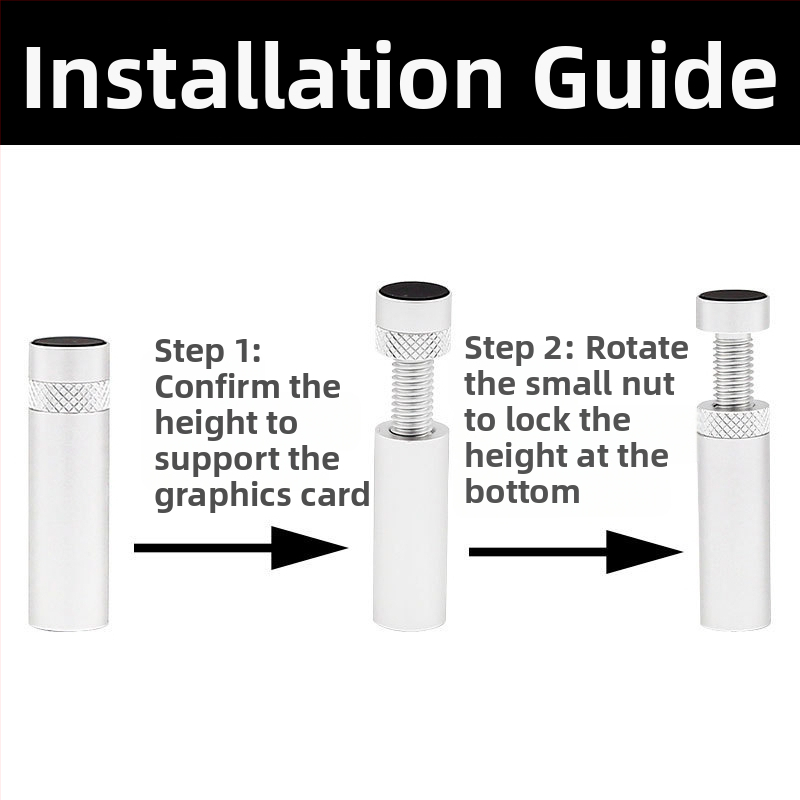 Рамка за носеща скоба за графична карта, изцяло алуминиева, метална, магнитно дъно, ITX малко шаси, скоба за графична карта, противоогъващ партньор