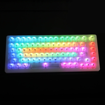 OEM väga valge marmorist kuulkork, arvuti täielikult läbipaistev, punane läbipaistev klahvikate 61 75 98 mehaaniline klaviatuurikate