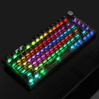 OEM väga valge marmorist kuulkork, arvuti täielikult läbipaistev, punane läbipaistev klahvikate 61 75 98 mehaaniline klaviatuurikate