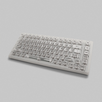 OEM väga valge marmorist kuulkork, arvuti täielikult läbipaistev, punane läbipaistev klahvikate 61 75 98 mehaaniline klaviatuurikate