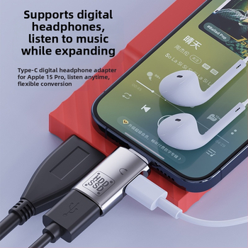 Tinka „Apple“ mobiliųjų telefonų adapteriui, iš kurio galima jungti C tipo USB ir du viename, PD15W įkrovimo ir duomenų perdavimo adapteriui.