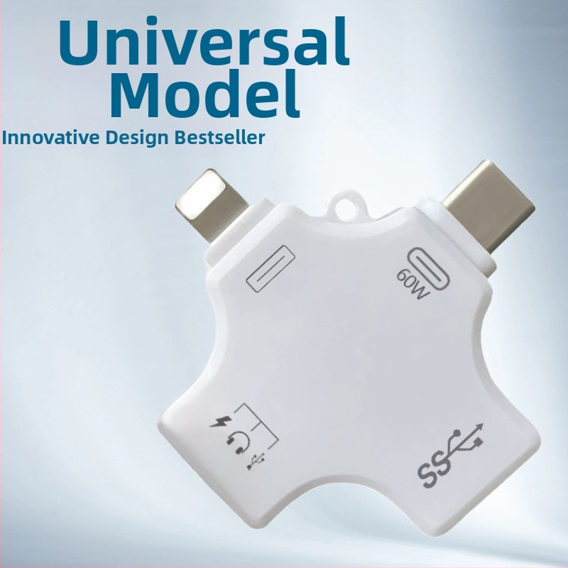 Tinka „Apple“ mobiliųjų telefonų adapteriui, iš kurio galima jungti C tipo USB ir du viename, PD15W įkrovimo ir duomenų perdavimo adapteriui.