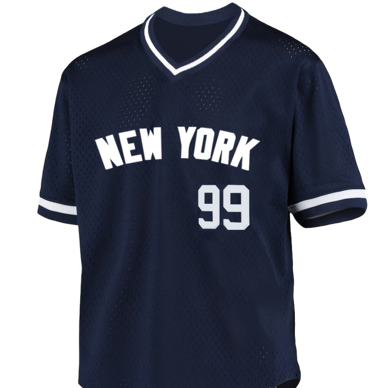 [Κεντημένη Ομορφιά Μέγεθος Έτοιμο σε Απόθεμα] Cross-Border American Jersey Νο. 99 New York Μαύρο Μεγάλο Μέγεθος Ράγκμπι Jersey για Άνδρες
