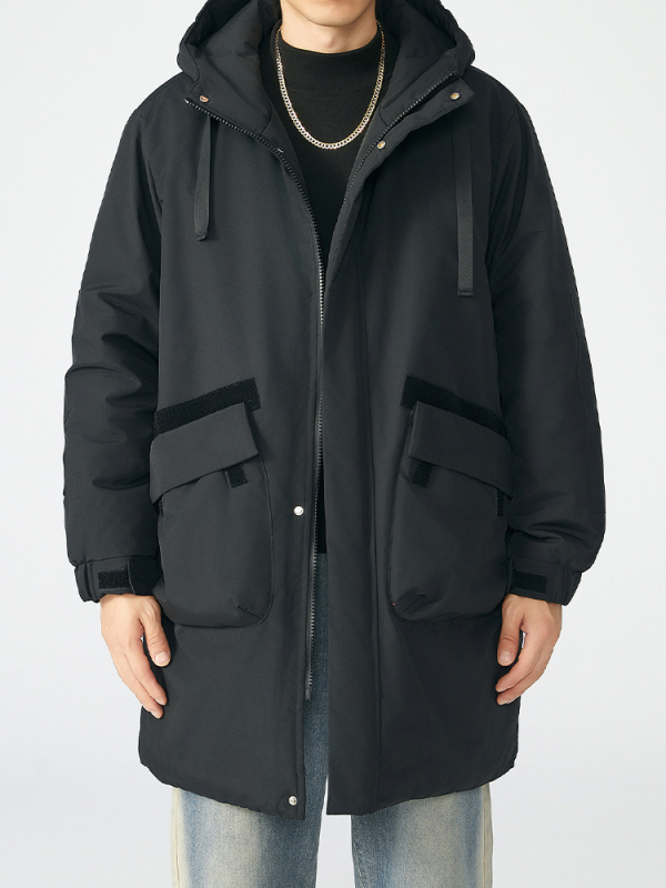 T757 plus size polár bélésű, vastagított, középhosszú, pamuttal bélelt férfi ruhák, plus size fat man plus fat man kabát, meleg, pamuttal bélelt dzseki