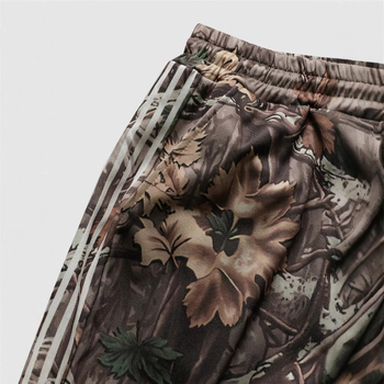 Европейски и американски трансгранични улични хип-хоп ежедневни панталони с щампа на листа и райета, широки панталони