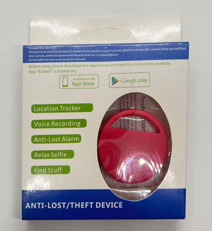 Kaotsiminekuvastane seade Bluetooth 5.0 väikese energiatarbega kahesuunaline alarmvõtmekoti jälgimisseade kaasaskantav