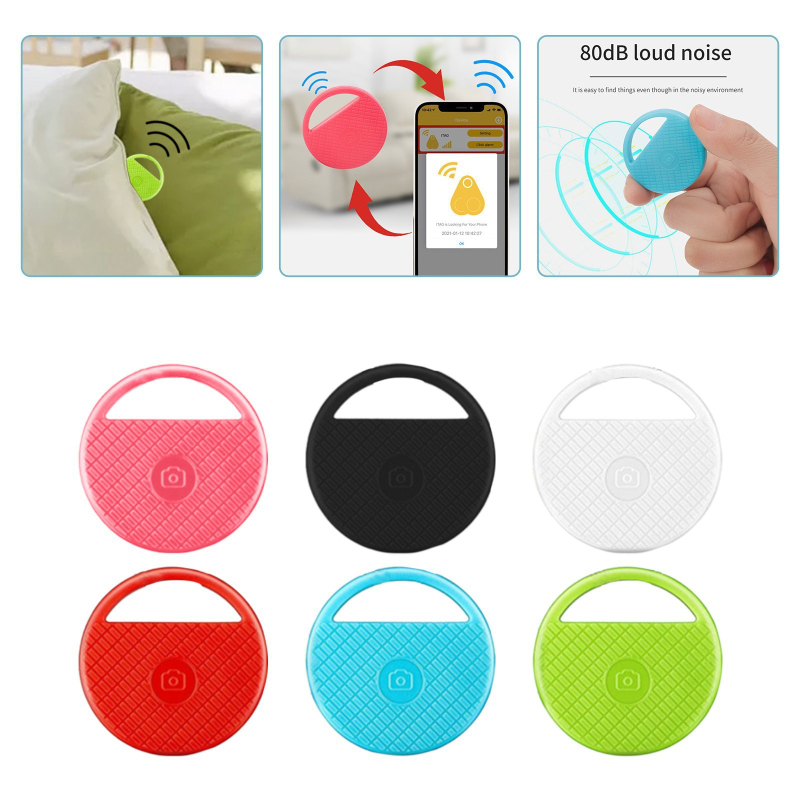 Kaotsiminekuvastane seade Bluetooth 5.0 väikese energiatarbega kahesuunaline alarmvõtmekoti jälgimisseade kaasaskantav