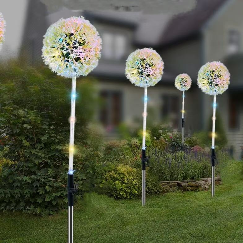 LED vieno–penkių tipų kišamieji toršerai, saulėgrąžų žibintai, lauko sodo kiemo dekoratyviniai šviestuvai, saulės energija varomi žolės žibintai