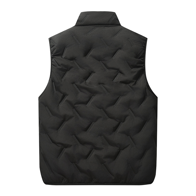 Žieminė paprasta, universali, plius dydžio medvilninė striukė, liemenė vyrams ir riebūs vyrai, laisva, madinga, šilta striukė be rankovių poroms