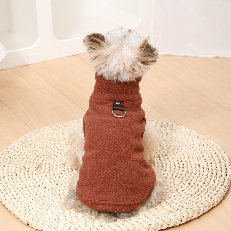 Uued lemmikloomade riided Euroopas ja Ameerikas Amazoni lemmikloomade riided Bichoni koerale paksendatud puhta värvi vöö veojõu fliisist