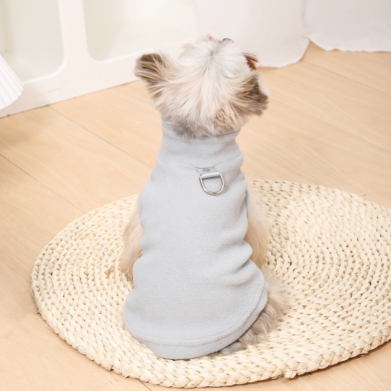 Uued lemmikloomade riided Euroopas ja Ameerikas Amazoni lemmikloomade riided Bichoni koerale paksendatud puhta värvi vöö veojõu fliisist