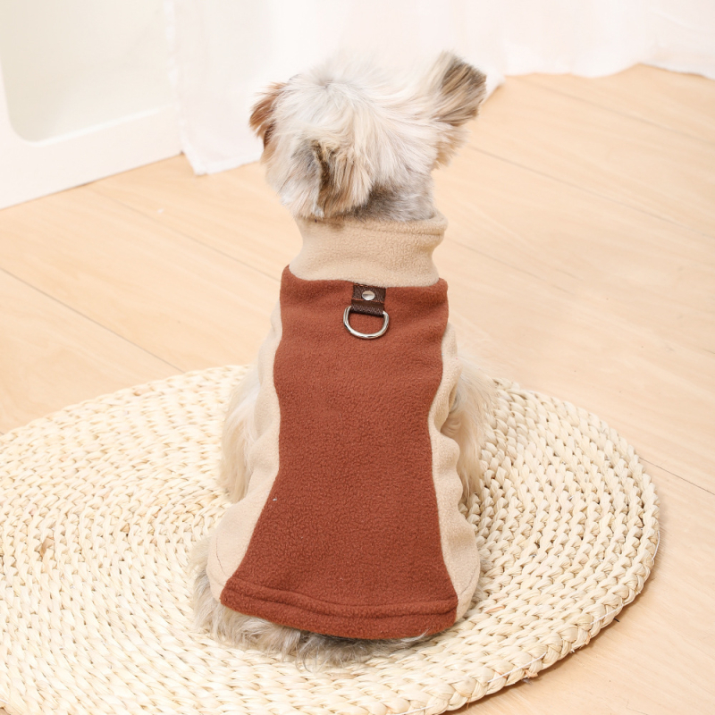 Uued lemmikloomade riided Euroopas ja Ameerikas Amazoni lemmikloomade riided Bichoni koerale paksendatud puhta värvi vöö veojõu fliisist